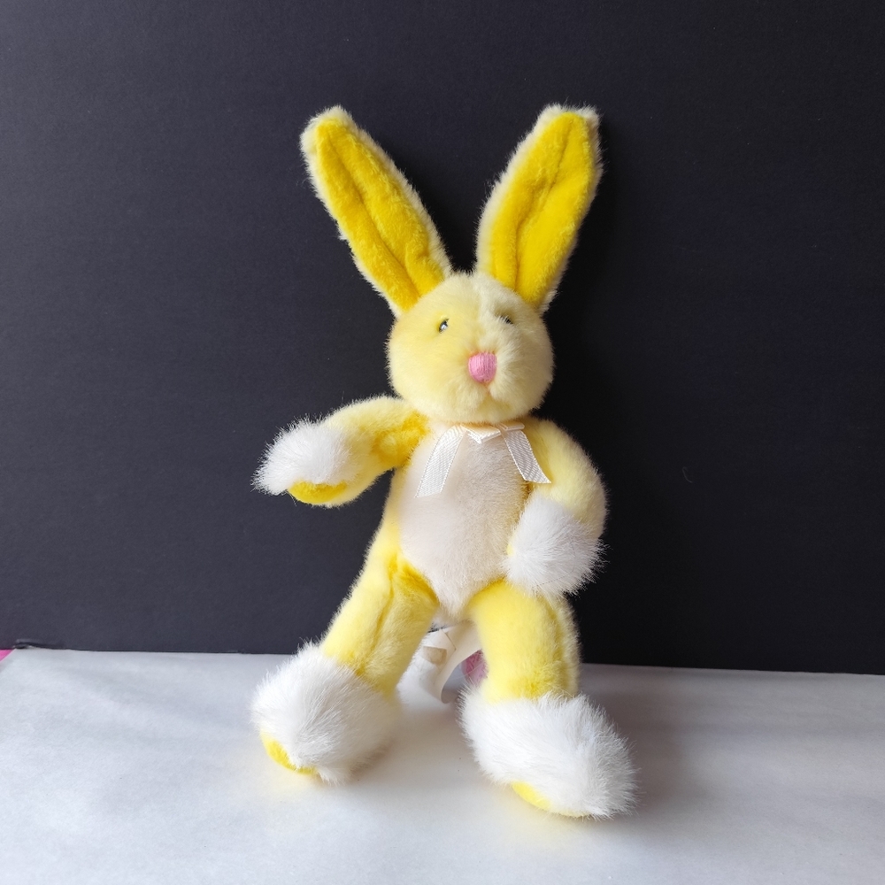 3/$30💜Russ Yellow Bunny Rabbit Bendy Bendable Plush 9" Tall